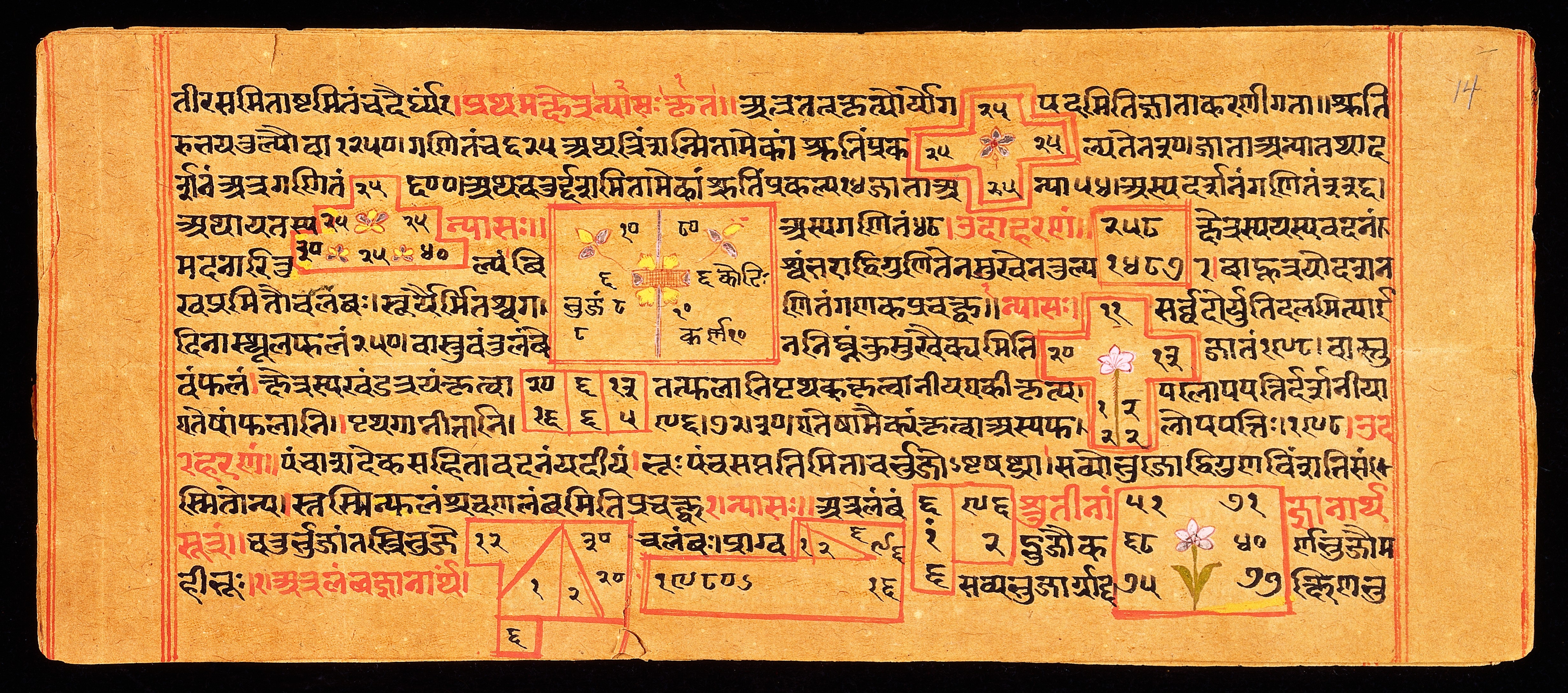 Folio from the work Līlāvatī (1150 CE) of Bhāskara. 