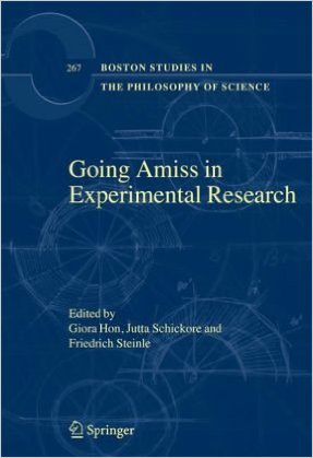 book cover: Hon/ Schickore/ Steinle: Going Amiss in Experimental Research (2009)