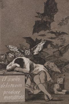 Francisco de Goya y Lucientes, The Sleep of Reason Produces Monsters, Brooklyn Museum, New York.