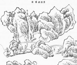 Illustration of the collection and exploitation of silver ore.  From Works of Heaven(Tiangong Kaiwu, 天工开物), chap. 3, no. 14 Metals