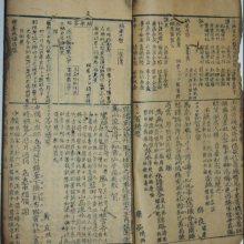 The knowledge of writing documents from a book published in the 19th century, owned by Fujian villagers.