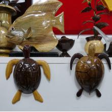 Display of turtles made of coconut shell from the Handicrafts Museum at Kavaratti Island in Lakshadweep