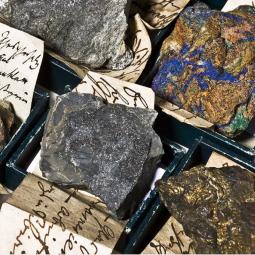 Mineral collection, Berlin Museum für Naturkunde (detail). 